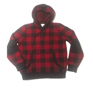 LL Bean Cotton Cashmere Blend Vintage Sweatshirt Hoodie Elbow Patches Sz Sm